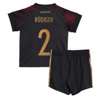Tyskland Antonio Rudiger #2 Udebane Trøje Børn VM 2022 Kortærmet (+ Korte bukser)
